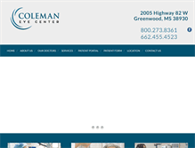 Tablet Screenshot of colemaneyecenter.com